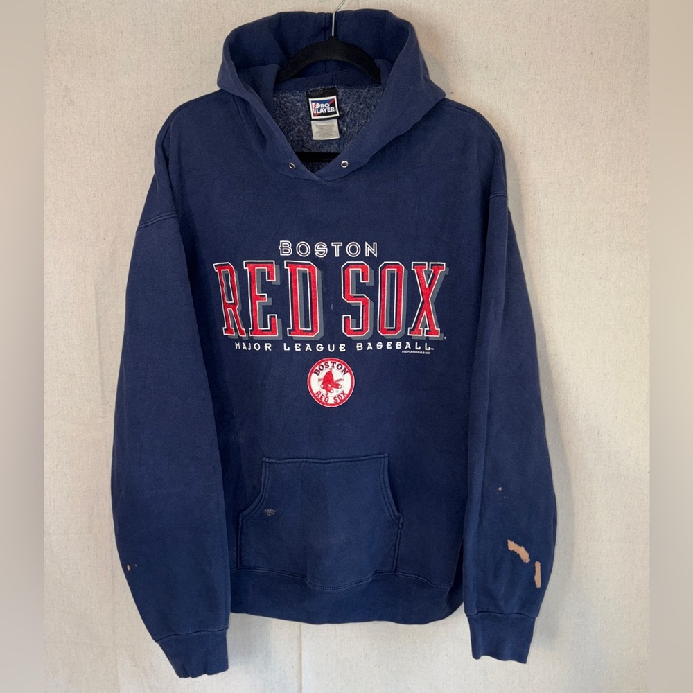 Vintage Pro Player Boston‎ Redsox Hoodie Sz XL MLB Sweatshirt Baseball 1997